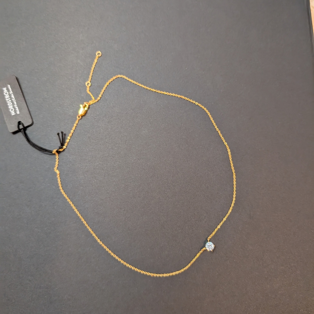 Nordstrom Cubic Zirconia Pendant Gold Necklace